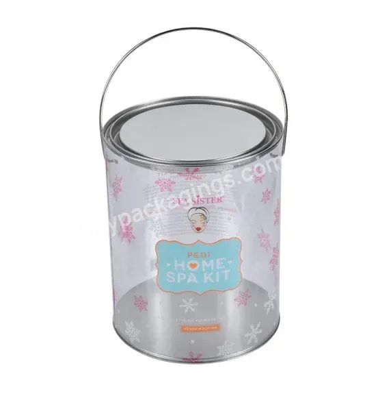 Factory Customized Design Round Pvc /pet Tin Can Food Tin Box