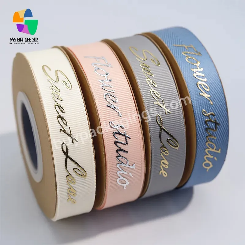 Factory Direct Sales Custom Logo Embroidered Polyester Printed Fabrics Wrap Gift Satin Ribbon - Buy Custom Printed Satin Ribbon,High Quality Satin Ribbon,Side Face Slik Satin Ribbon Custom Logo Ribbon.