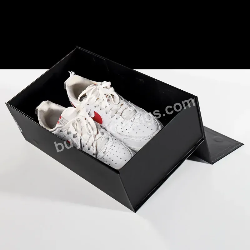 Factory Magnetic Gift Shoe Box Foldable Empty Luxury Wholesale Black Clothing Packaging Corrugated Board Rigid Boxes - Buy Shoe Box Plastic
shoe Box Display
mini Shoes With Box.