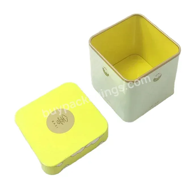 Factory Price Custom Square Metal Watch Gift Tin Box Metal Tin Can Tea Tin Box