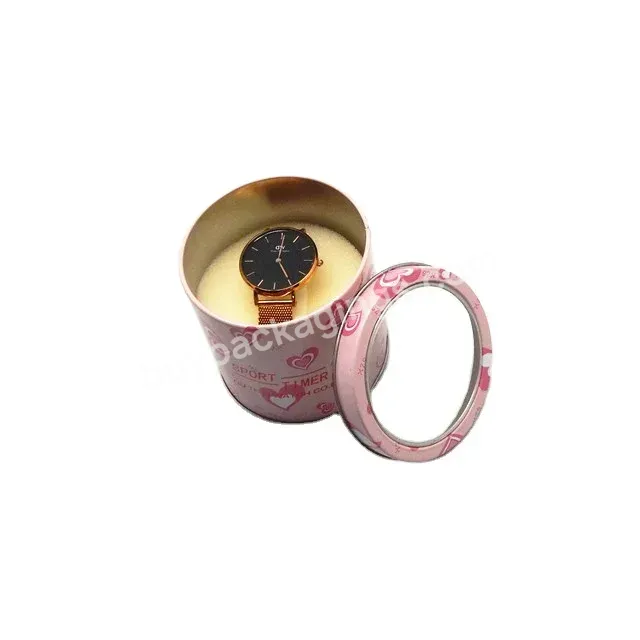 Factory Price Hot Sale Decorative Round Metal Watch Tin Can Chocolate Tin Box