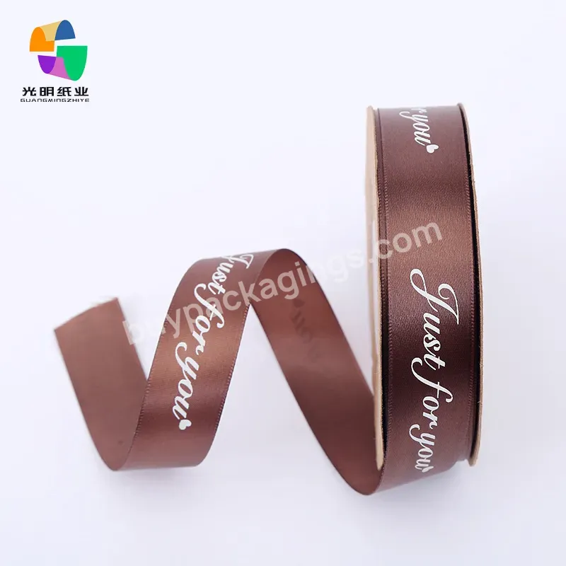 Factory Stocked Wholesale Polyester Single Double Faced Smooth Brown Chocolate Satin Ribbon - Buy High Quality Double Sided Satin Ribbons,Satin Ribbon 5/8",Frayed Satin Ribbon.