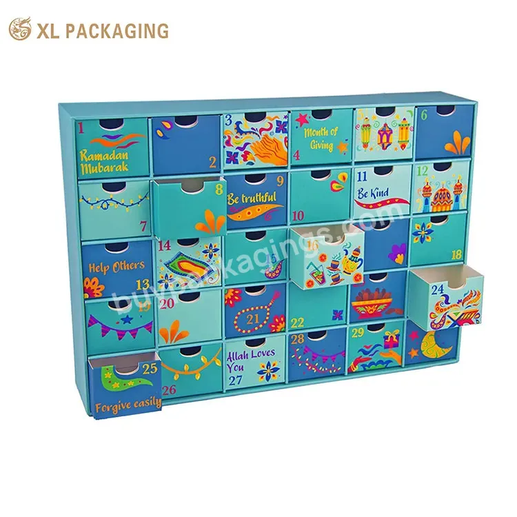 Factory Wholesale Christmas Luxury Advent Calendar Packaging Box Cosmetic Advent Calendar Eid Gift Box With Drawers Box - Buy Hot Stamp Gold Foil Hot Sale Products 2 Doors Advent Calendar Cardboard Box,Wholesale Low Moq Advent Calendar Box Ramadan Ad