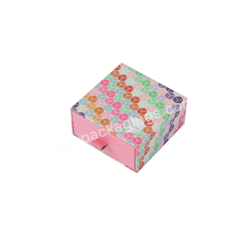 Fancy Colorful Silding Drawer Bracelet Box Gift Packaging Jewelry Packaging Cardboard Paper Boxes