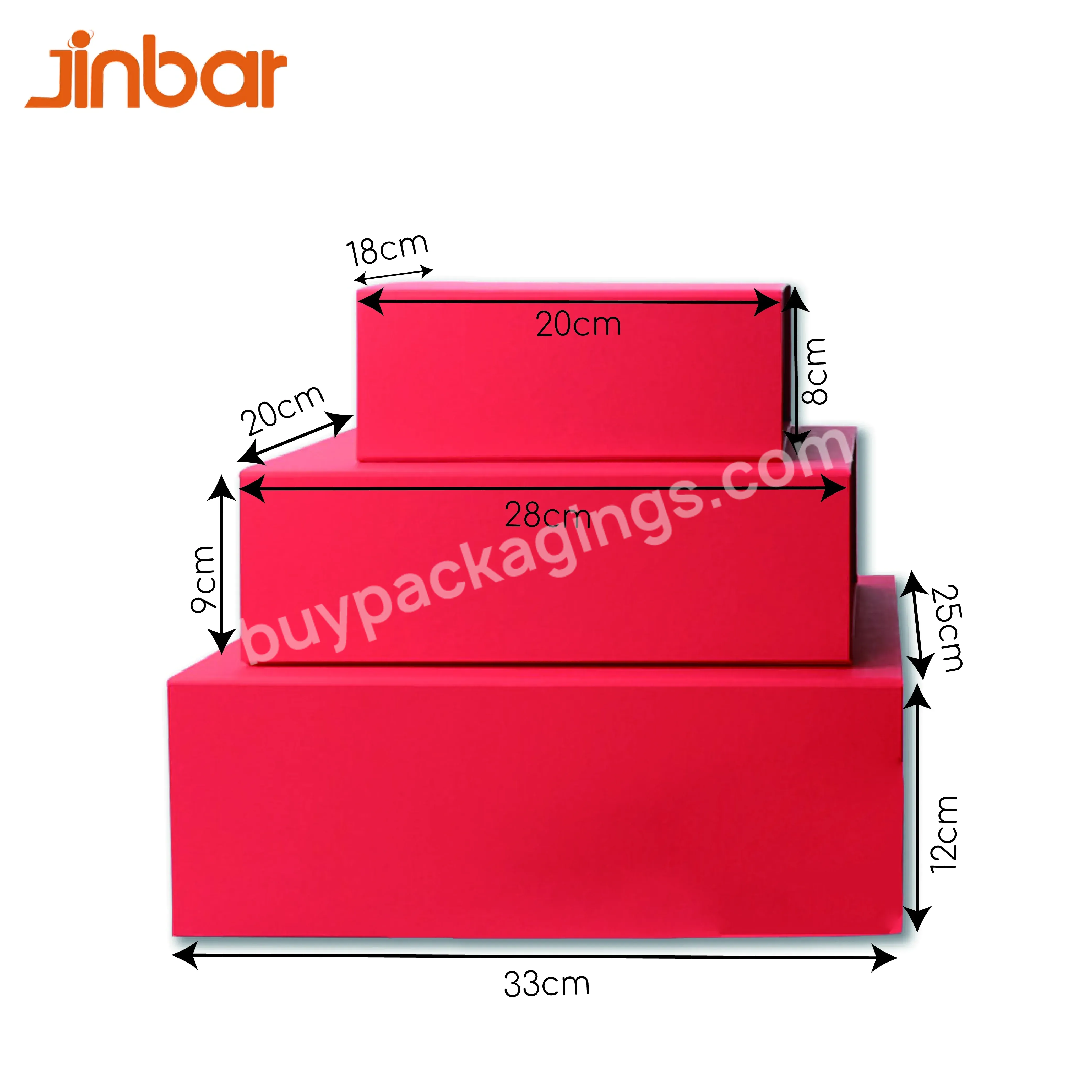 Flap Logo Size Gift Box Custom Gift Boxes Magnetic Gift Box Magnetic Foldable Customized With Logo Red Cardboard Paper Handmade