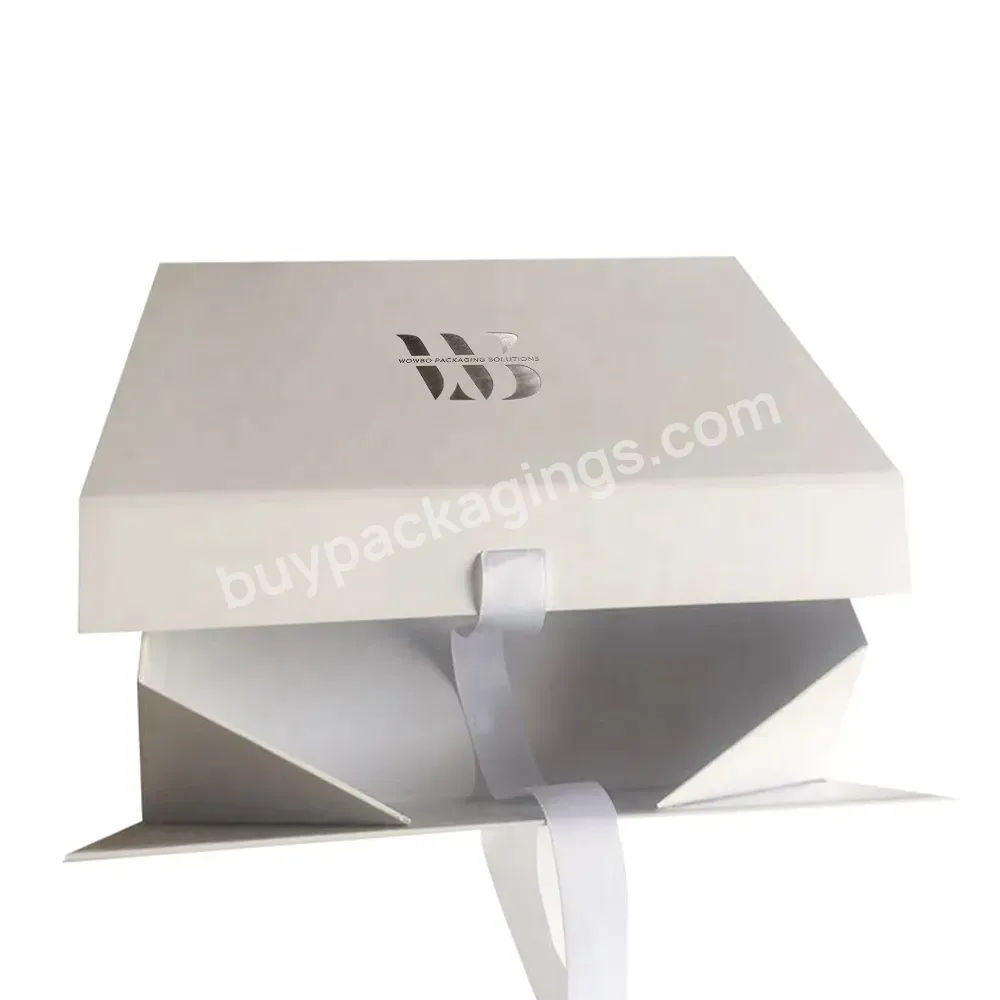 Full Printing Matte Lamination Grey Board With Coated Paper Covered For Underwear Packaging Magnetic Gift Box With Ribbon - Buy Low Moq High Quality Customized Logo Printing Matte Red Flat Rigid Magnetic Gift Box With Closure With Eva Insert,China Ma