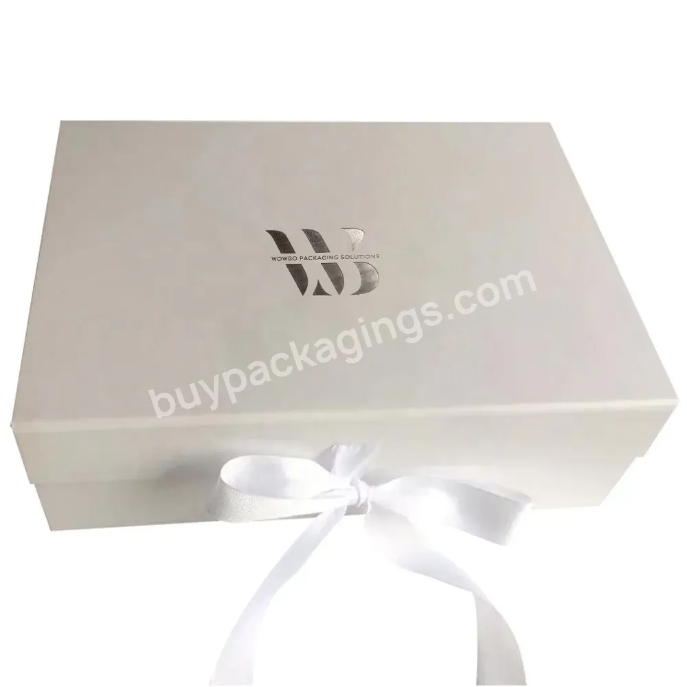 Full Printing Matte Lamination Grey Board With Coated Paper Covered For Underwear Packaging Magnetic Gift Box With Ribbon - Buy Low Moq High Quality Customized Logo Printing Matte Red Flat Rigid Magnetic Gift Box With Closure With Eva Insert,China Ma