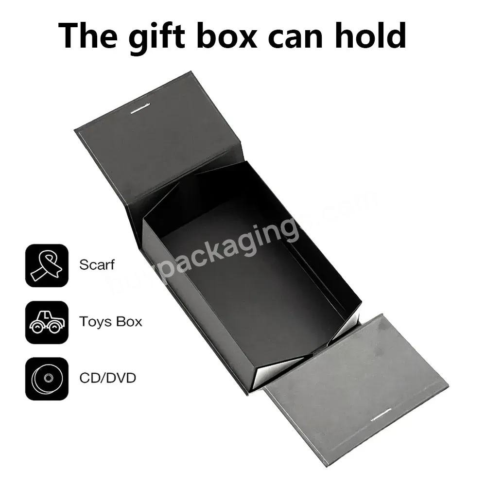 Gift Boxes Magnetic Clothing Box For Packaging Black Cardboard Paper Handmade Rigid Boxes Coated Paper Gift & Craft Accept