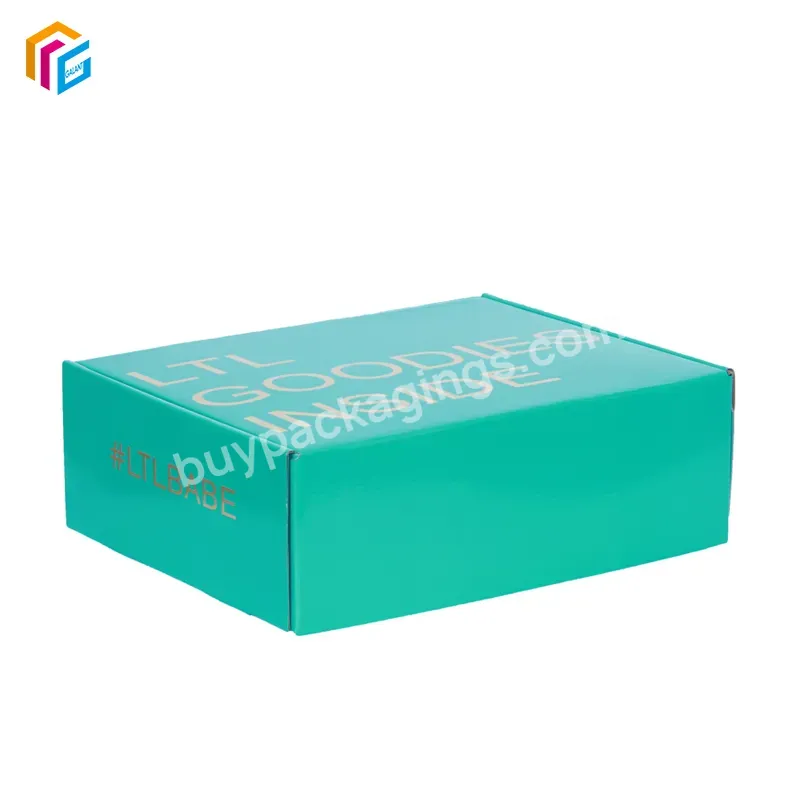 Glossy Rigid Cardboard Custom Logo Full Color Printing Clothing Packaging Shipping Mailer Paper Box