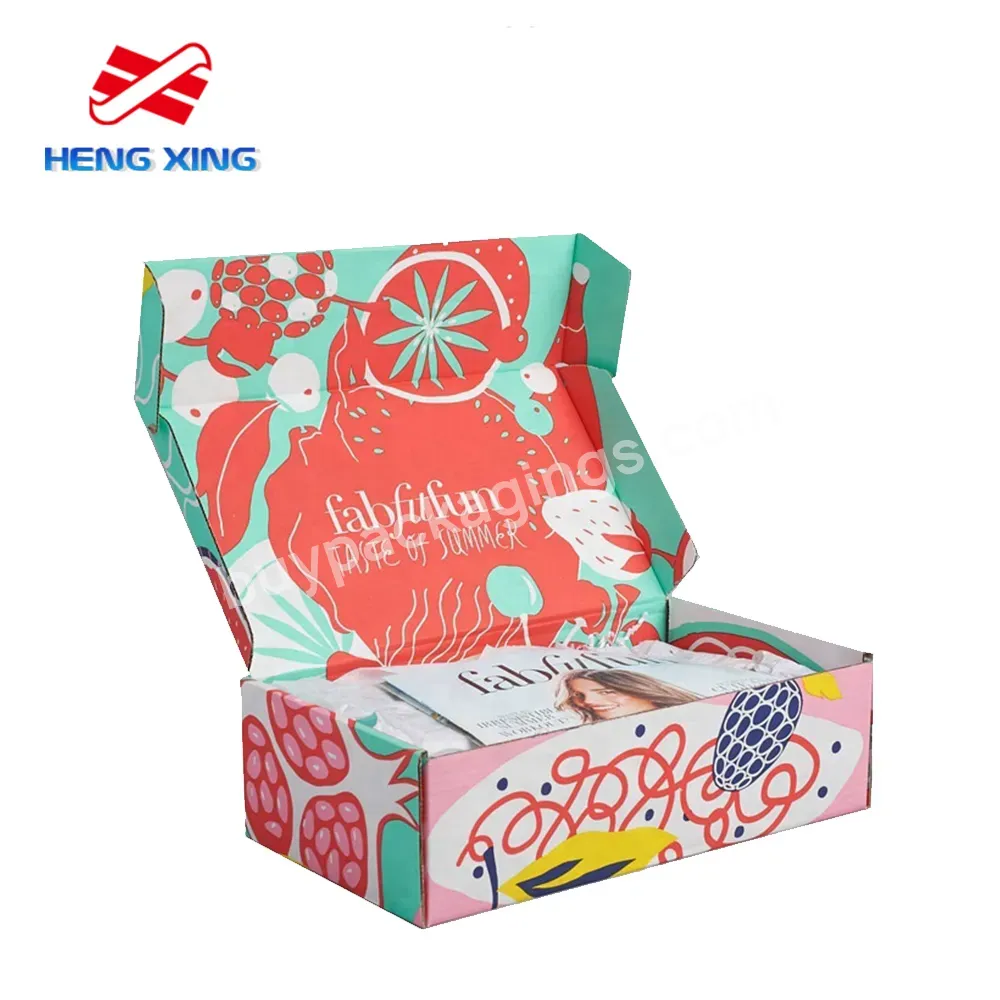 Hengxing Custom Design Paper Box Clothes Shipping Mailer Box Shipping Boxes Custom Logo