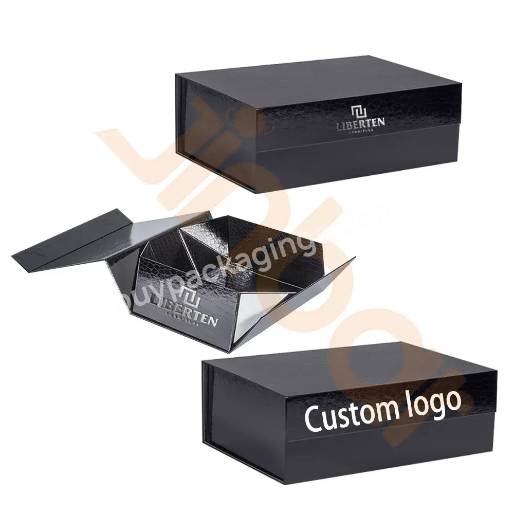 High Grade Silver Printing Folding Luxurious Hat Boxes Black Box Pendant Cardboard Exquisite Deepavali Gift Box - Buy Hat Boxes Black,Deepavali Gift Box,Black Box Pendant.