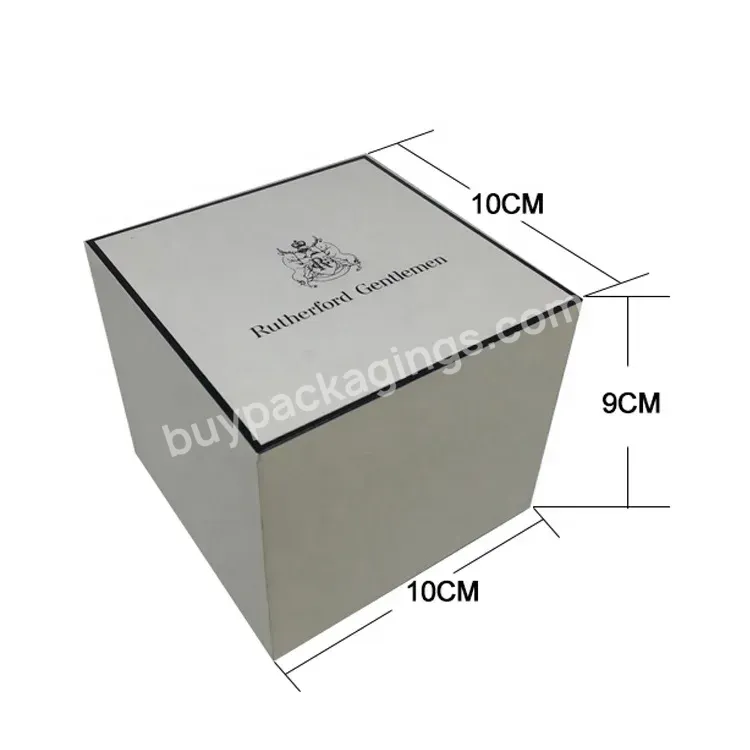 High Quality Custom White Square Gift Paper Boxes Simple Design Rigid Cardboard Candle Packaging Box