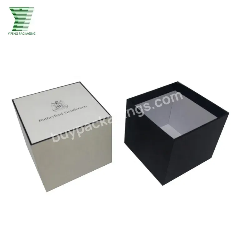 High Quality Custom White Square Gift Paper Boxes Simple Design Rigid Cardboard Candle Packaging Box