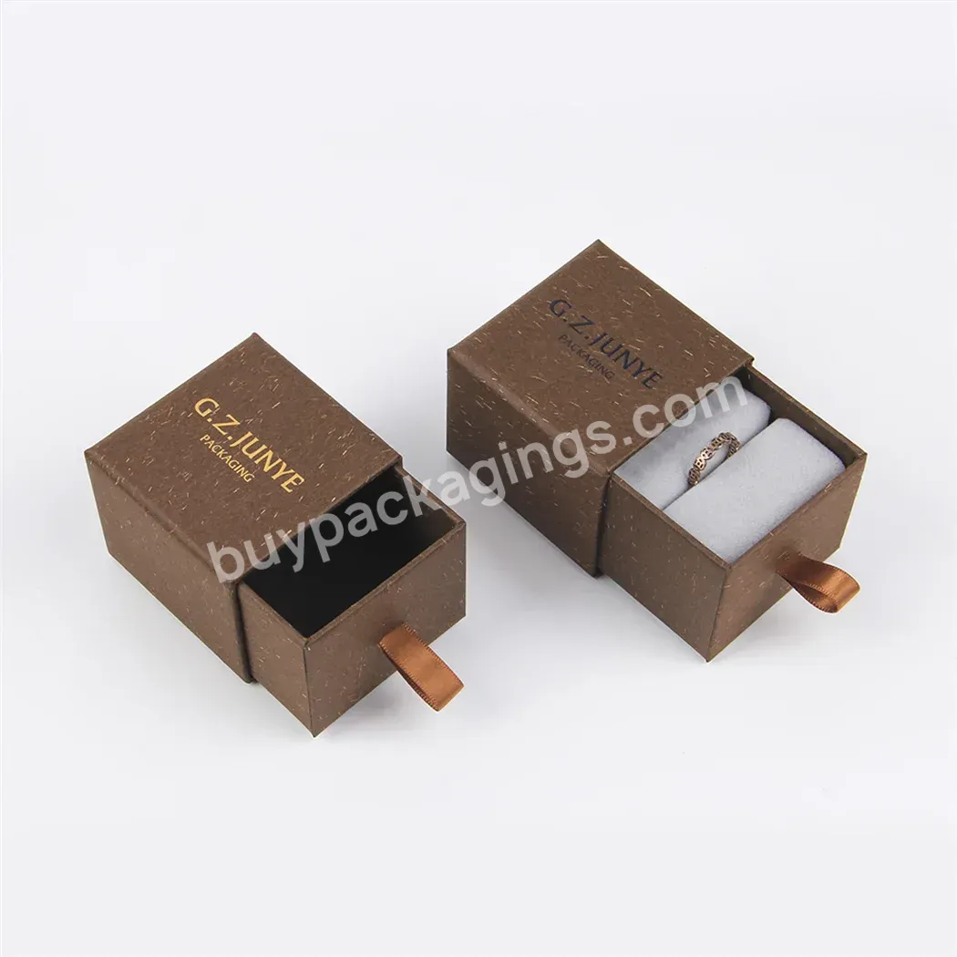 High Quality Ready Order Pouch Drawer Wholesalers Jewelri Luxury Small Ring Gift Custom Kraft Paper Design Box Jewelry Boxes