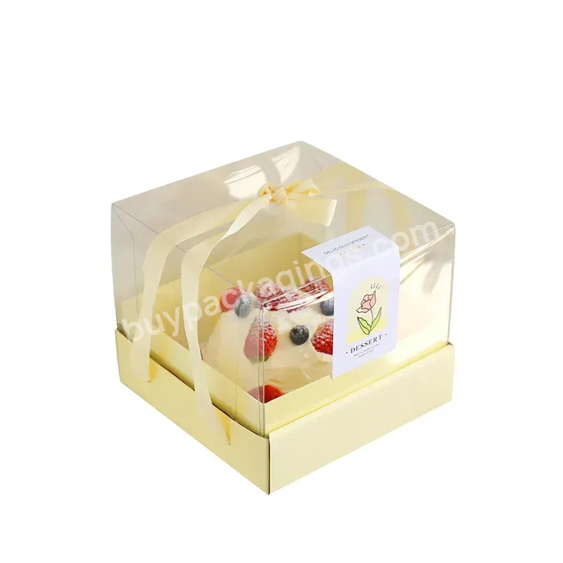 Holiday Gift Baking Birthday Cream Mousse Dessert Valentine's Day Transparent Portable 4 Inch 6 Inch Cake Box - Buy Ice Cream Cake Boxes,Cream Wedding Cake Boxes,Decorative Cake Boxes.