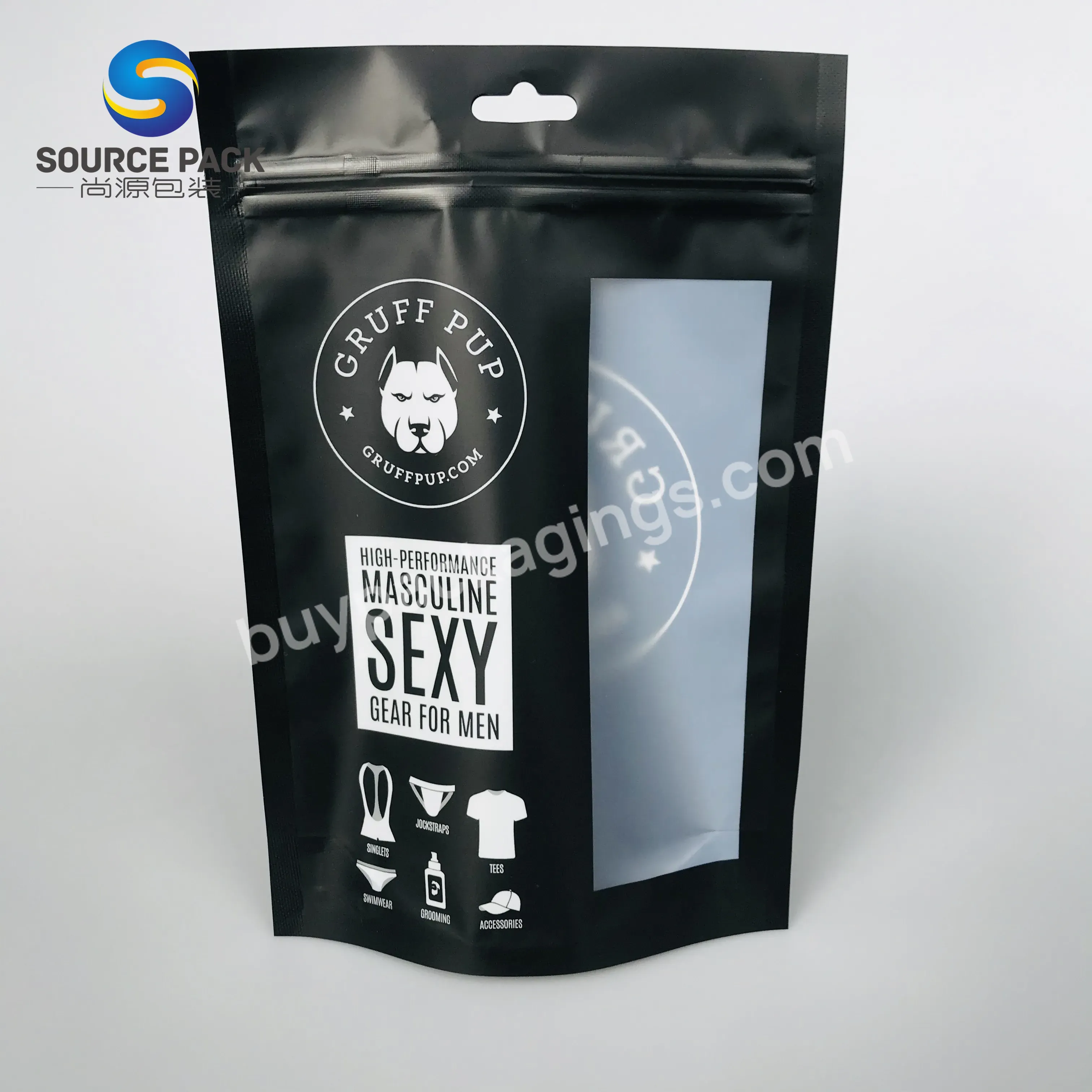 Hot Products Resealable Custom Print Clothing Packing Plastic Bag Clothing Bag With Zipper