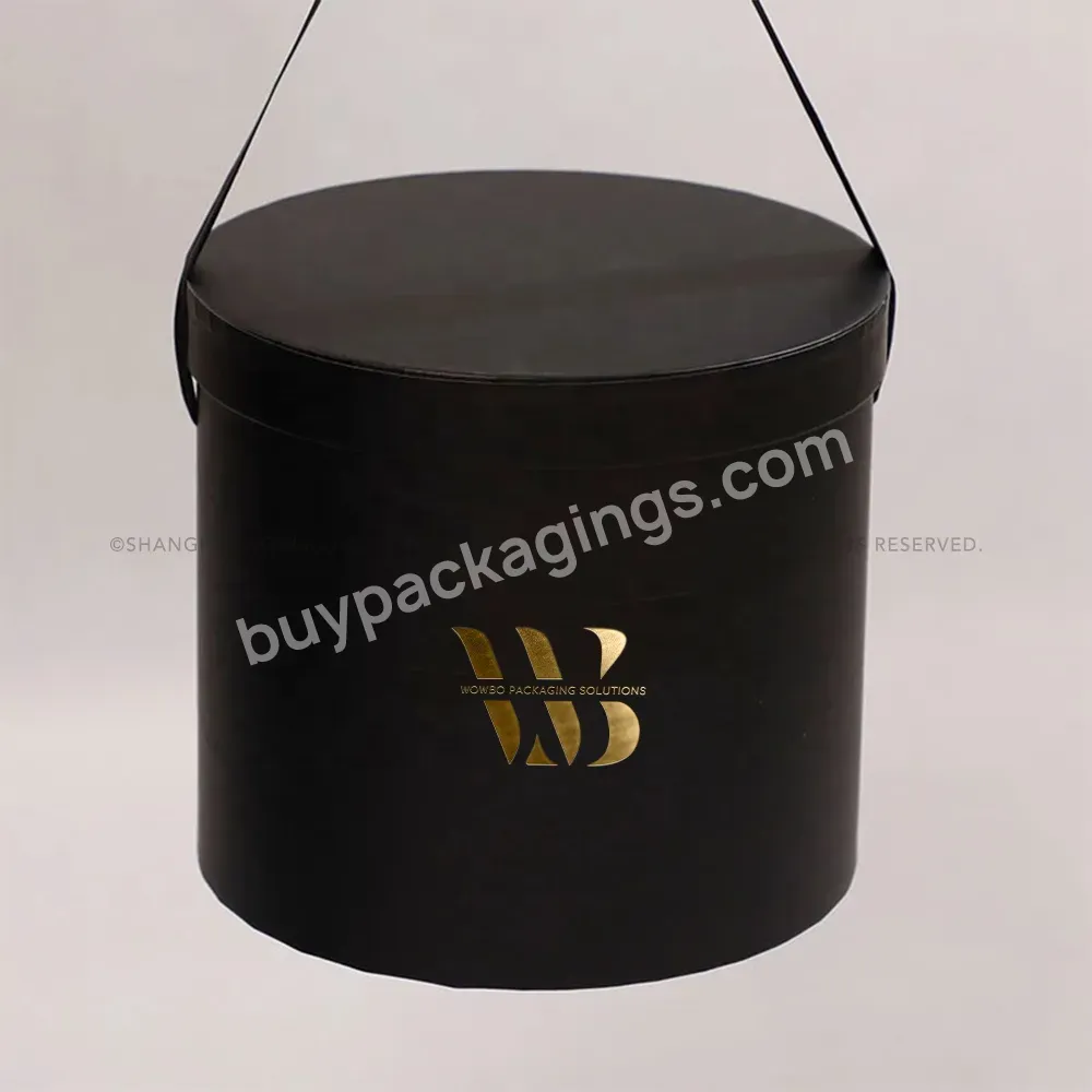 Hot Sale Luxury Cardboard Matte Black Laminated And White Pink Red Colored Round Hat Box Ribbon Handle Wholesale Manufacturer - Buy Subscription Pack Royal Toys Shoulder Truffle Macaron Bonbon Round Hat Corrugated Bags Baby Hexagon Babyshark Products