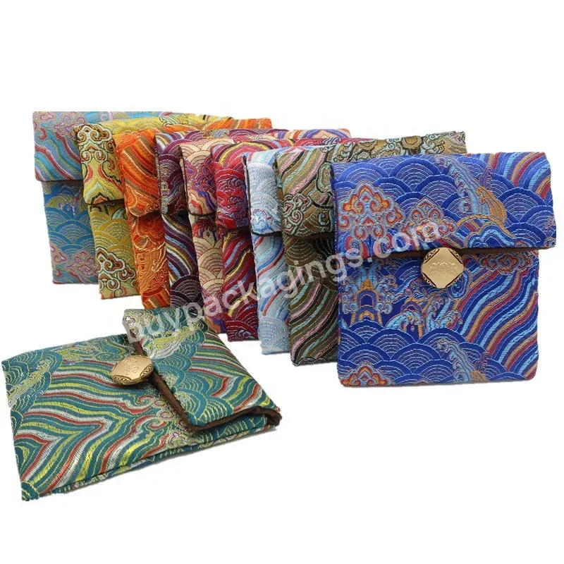 Jewelry Bag Flannel Pouch Jewelry Cotton Envelope Bags With Snap Button