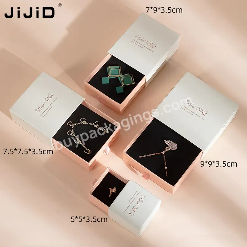 Jijid Cardboard Jewelry Gift Bag Necklace Drawing Box Package Slide Drawer Paper Box With Black Foam For Jewelry Packaging - Buy Bracelet Slide Out Jewerly Small White Sliding Cardboard Ring Gift Packaging Custom Jewellery Box And Pouch With Logo Pri