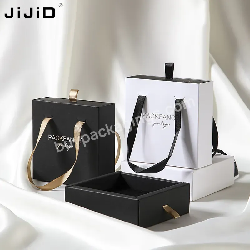 Jijid Custom Logo Jewelry Accessories Black And White Drawer Box Bracelet Necklace Earring Luxury Jewelry Packaging Box - Buy Gift Jewelry Box,Black And White Drawer Box,Custom Logo Jewelry Accessories Gift Box.