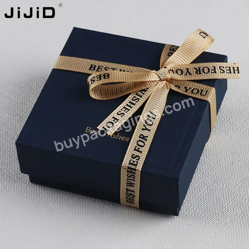 Jijid Custom Luxury Earrings Necklace Ring Box Paper Cardboard Box For Jewelry Packaging Jewelry Ribbon Gift Box