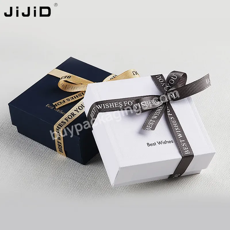 Jijid Custom Luxury Earrings Necklace Ring Box Paper Cardboard Box For Jewelry Packaging Jewelry Ribbon Gift Box