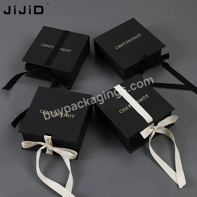 Jijid Custom Luxury White Small Jewelry Cardboard Paper Box Use For Bracelet Necklace Storage With Ribbon Accept Sample Design