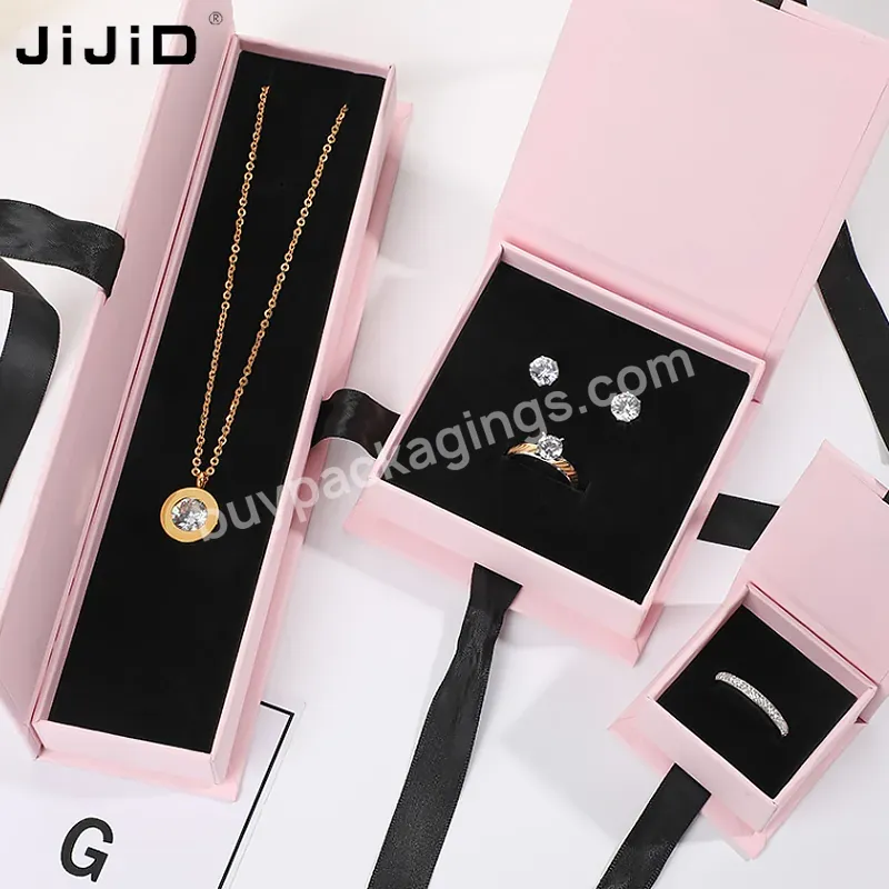 Jijid Foldable Jewelry Packaging Box Book Shape Magnetic Cardboard Luxury Jewelry Packaging Jewelry Gift Boxes With Bow Ribbons - Buy Magnetic Jewelry Box Ribbon,Magnetic Cardboard Jewelry Box,Foldable Jewelry Packaging Box.