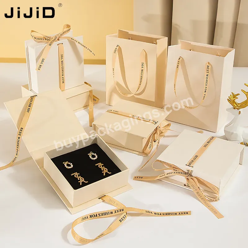 Jijid Wholesale Luxury Custom Logo Paper Jewellery Gift Boxes Ring Earrings Necklace Bracelet Jewelry Packaging Box With Ribbon - Buy Elegant Portable Mini Small Jewelry Box For Wedding Valentine's Day,Fashion Pendant Pearl Long Chain Jewelry Storage