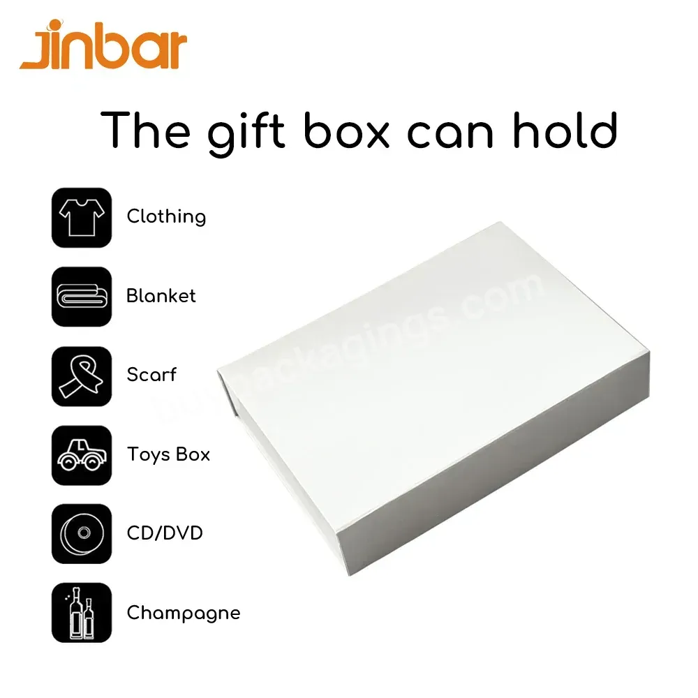 Jinbar Branded Small White Box Supplier Magnetic Gift Box Luxury Cosmetics Custom Bottle Boxes With Logo Packaging