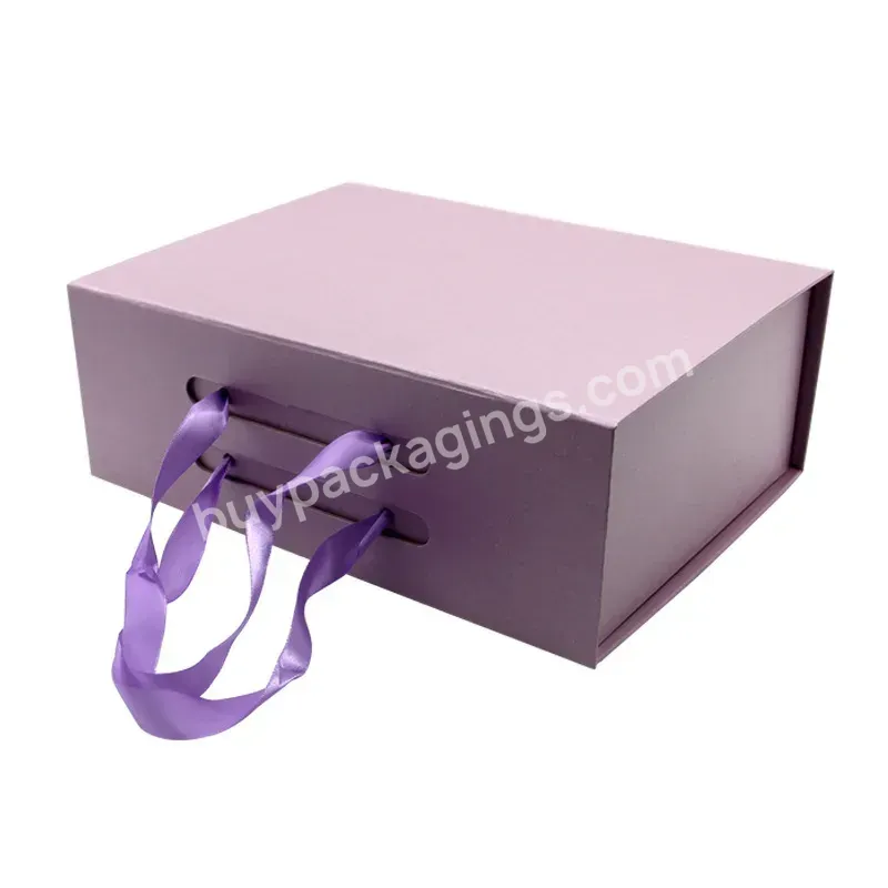 Jinbar Custom Colorful Box With Magnetic Lid Luxury Rigid Handbag Suitcase Purple Gift Boxes Wholesa For Girls Dress Bracelets