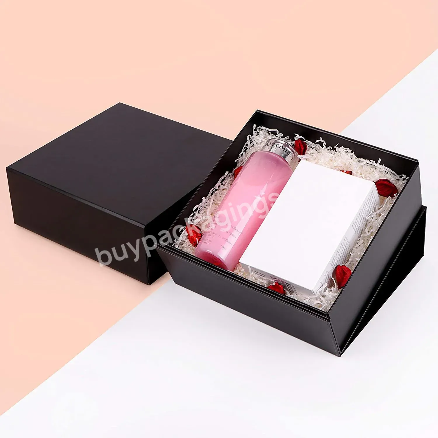 Jinbar Custom Logo Black Large Gift Boxes With Magnetic Lid No Ribbon For Children Clothing Underwear - Buy Gift Box With Magnetic Lid,20 Years Factory Free Sample Custom Design Printing Foldable Magnetic Luxury Paper Gift Box,Wholesale Custom Luxury