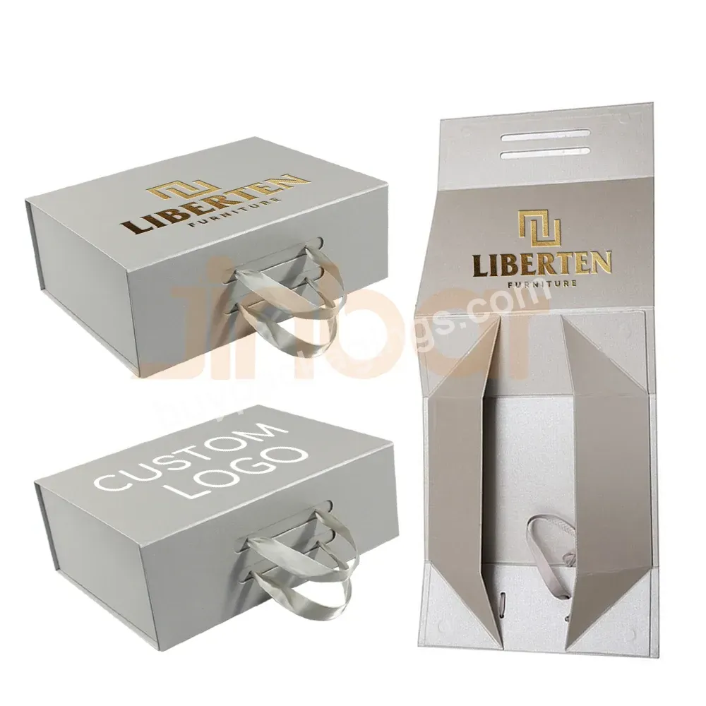 Jinbar Custom Logo Gold Stamping Craft Paper Boxes Cosmetic Grey Gift Boxes Packaging Bottle For Wine With Handles - Buy Paper Boxes Cosmetic,Grey Gift Boxes,Box Packaging Bottle For Wine With Handles.