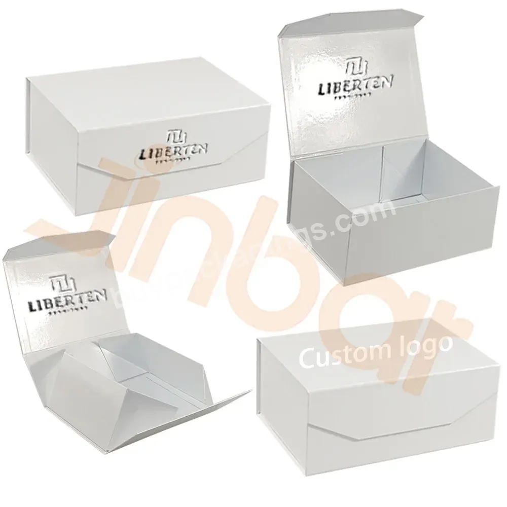 Jinbar Custom Logo Luxury White Cardboard Paper Packaging Removable Lid Rigid Gift Box With Ribbon Magnetic Box - Buy Removable Lid Rigid Box
packaging Box
customized Boxes
magnetic Box.