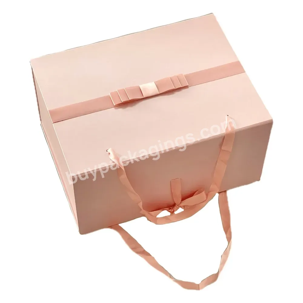 Jinbar Custom Logo Pink Magnetic Wedding Box Supplies Packaging Luxury Printing Wedding Favor Packaging Christmas Gift Box