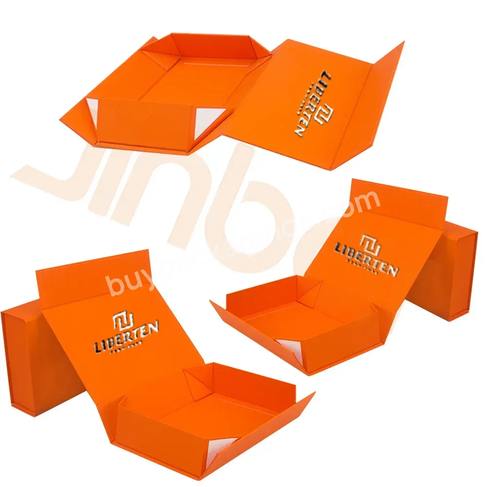 Jinbar Double Folding Magnet Gift Box Sweet Valentine's Day Idea For Wedding Rigid Boxes With Matt Lamination Printing