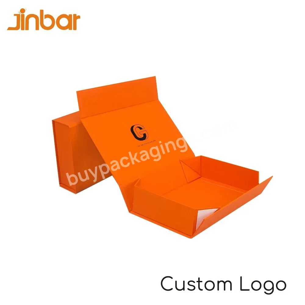 Jinbar Double Folding Magnet Gift Box Sweet Valentine's Day Idea For Wedding Rigid Boxes With Matt Lamination Printing