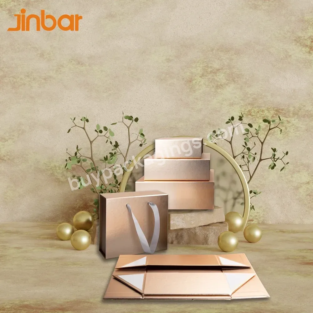 Jinbar Exceptional Print Quality Personalized Shoe Boxes Magnetic Gift Box Packaging For Bottle Box Printing Customization