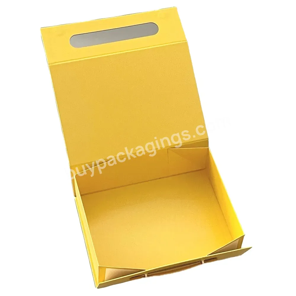 Jinbar New Foldable Business Gift Yellow Suitcase Shaped Paper Box With Leather Handles - Buy Paper Folding Gift Box,Suitcase Shaped Paper Box,Box With Leather Handles.