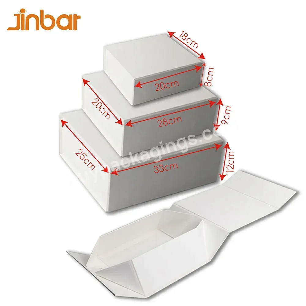 Jinbar Surprise Gift Packing Box For Money White And Gold Gift Box Folding Gift Or Breadboxes Paper Boxes For Cakes - Buy Surprise Box Gift Box For Money,Folding Gift Or Breadboxes,White And Gold Box.