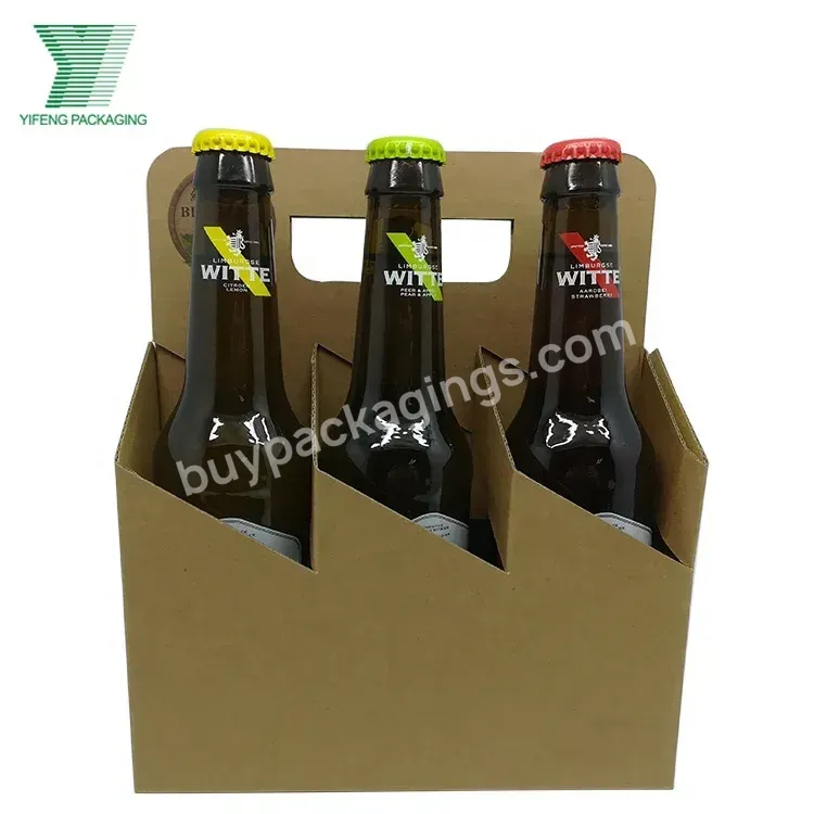 Kraft Gift Boxes Wine Glass Packaging 6 Pack Beer Carrier Paper Box Packaging Rigid Corrugated Wine Box With Handle - Buy Custom Luxury Whiskey Wine Brandy Alcohol Packaging Designed 6 Pack Beer Carrier Box Packaging Wine Boxes,Factory Luxury Custom