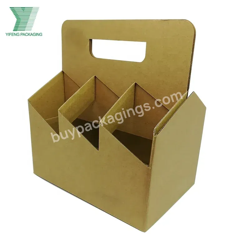 Kraft Gift Boxes Wine Glass Packaging 6 Pack Beer Carrier Paper Box Packaging Rigid Corrugated Wine Box With Handle - Buy Custom Luxury Whiskey Wine Brandy Alcohol Packaging Designed 6 Pack Beer Carrier Box Packaging Wine Boxes,Factory Luxury Custom