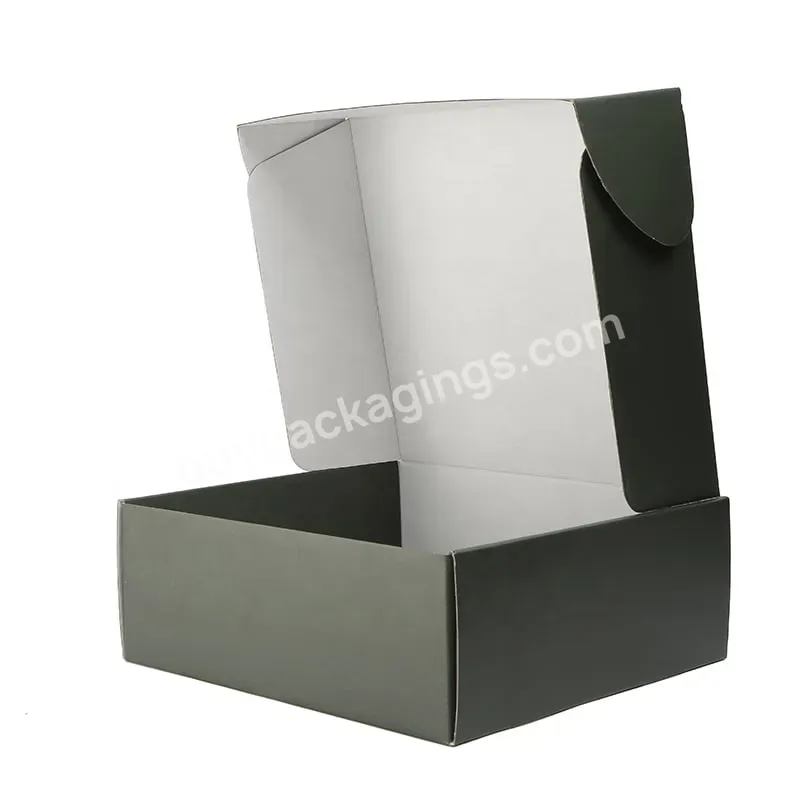 Low Price Black Corrugated Packing Paper Foldable Mailer Box For Vest Packaging With Your Logo Printed