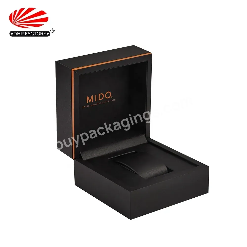 Luxury Black Cardboard Packaging Custom Gift Strap Watchbox Oem Paper Watch Box Logo