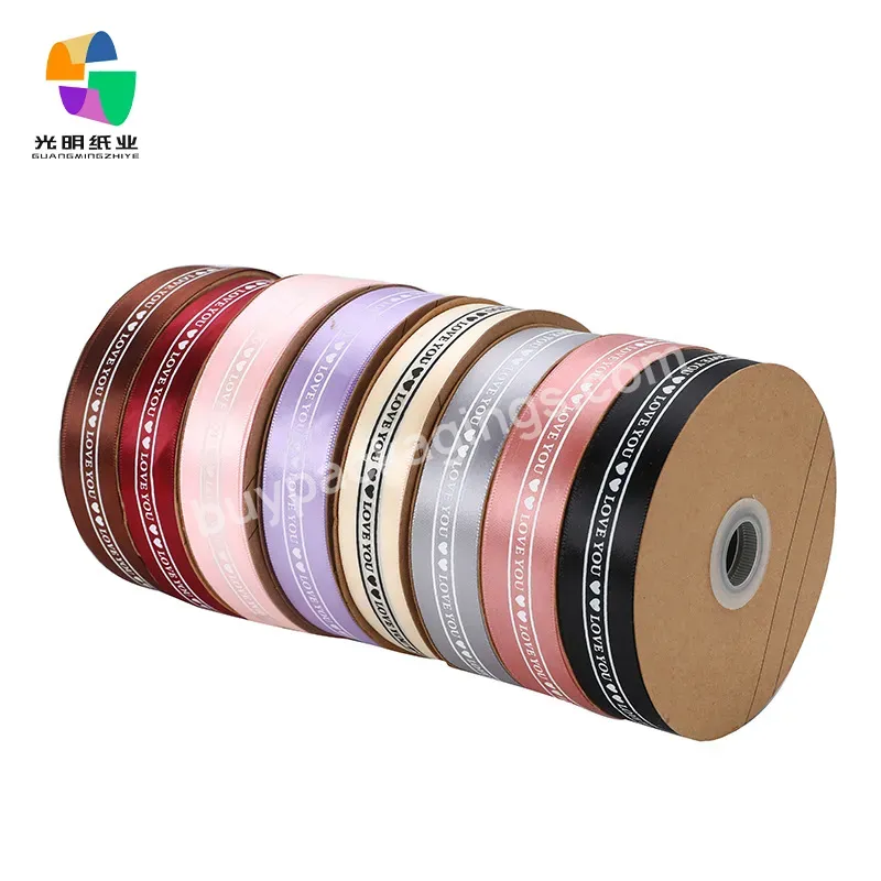 Luxury Branded Decorative Custom Printed Wired Grosgrain Silk Satin Gift Ribbon With Logo - Buy Satin Pressed Ribbon,Wholesale Satin Ribbon,"make Satin Ribbon Flowers Hair Accessories	headband".