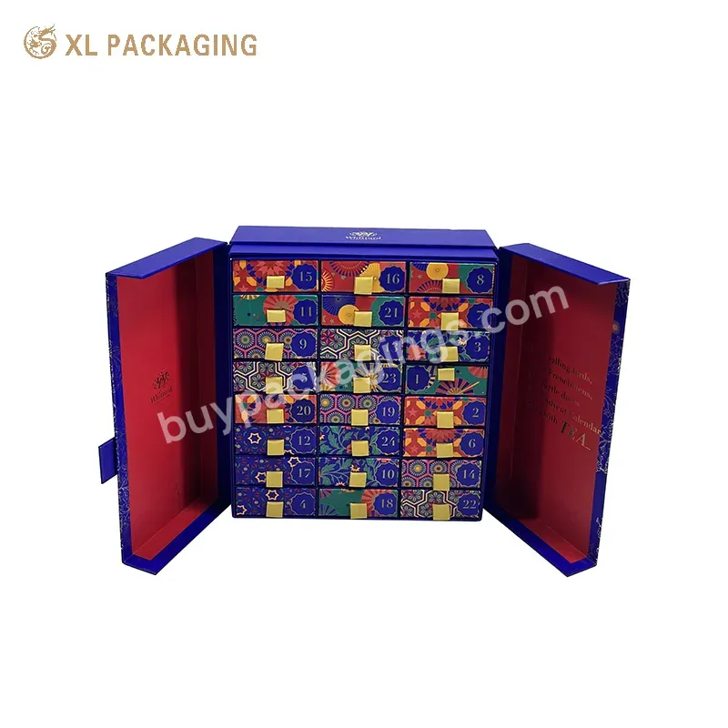 Luxury Christmas Advent Calendar Box 24pcs Small Drawers Advent Calendar Packaging Box Tea Bags Calendar Gift Boxes For Holiday - Buy Luxury Christmas Advent Calendar Box,24pcs Small Drawers Advent Calendar Packaging Box Tea Bags Calendar Gift Boxes