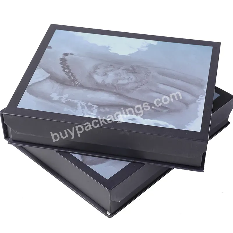 Luxury Custom Oem Low Price Big Baby Gift Storage Clothes Packaging Box Magnetic Black Box With Magnetic Flap Lid - Buy Custom Black Gift Clothes Magnetic Packaging Flap Big Box With Magnetic Lid,Luxury Oem Low Price Magnetic Gift Storage Boxes Packa