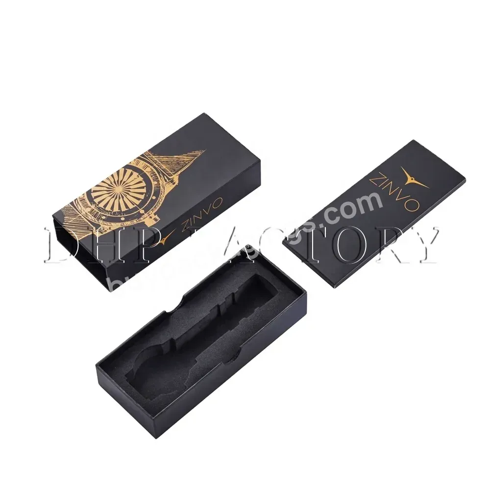 Luxury Design Sliding Drawer Gift Packaging Empty Soft Touch Paper Custom Watch Box Wholesale