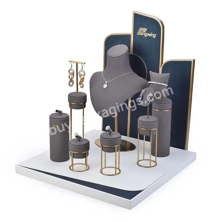 Luxury Handmade Custom Necklace Pendant Props Portrait Bust Showcase Set Leather Jewelry Packaging Jewelry Display Stand Tray - Buy Custom Unique Display Jewelry,Jewelry Display Stands,Customized Counter Top Custom Display For Jewelry.