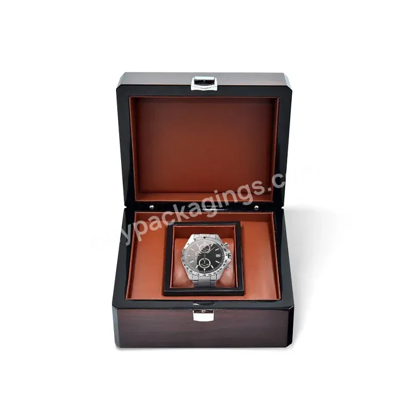 Luxury High Quality Custom Logo Watch Box Gift Packaging New Design Custom Square Wooden Watch Box